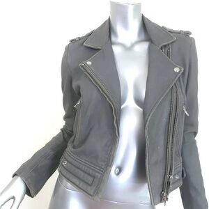 IRO Charcoal Leather Jacket